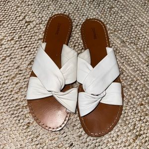 White Soludos Flat Sandals